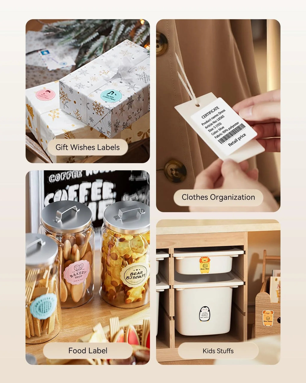 Niimbot 200dpiB21 300dpi B21PRO Label Maker Tag Price Portable Thermal Label Printer with White Photo Labels for Bakery/Business