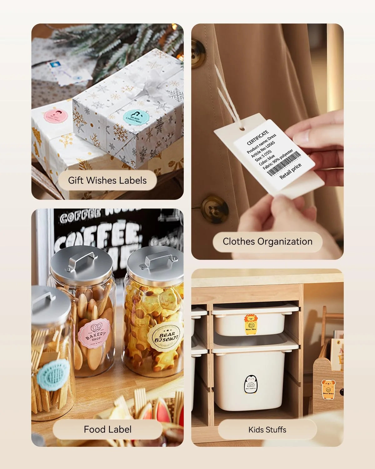 Niimbot 200dpiB21 300dpi B21PRO Label Maker Tag Price Portable Thermal Label Printer with White Photo Labels for Bakery/Business