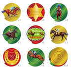 Horse Race Party Disposable Tableware Sets Plates Tablecloth Napkins Hanging Streamers Dinnerware For Birthday Party Decoration