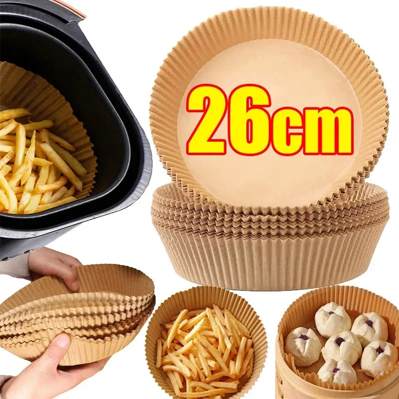 Paper for Airfrier Anti Fat Hot Air Fryer Silicone Oil Paper Air Fryer Liner Non-fat Paper Oven Accessories Nonstick Parchment
