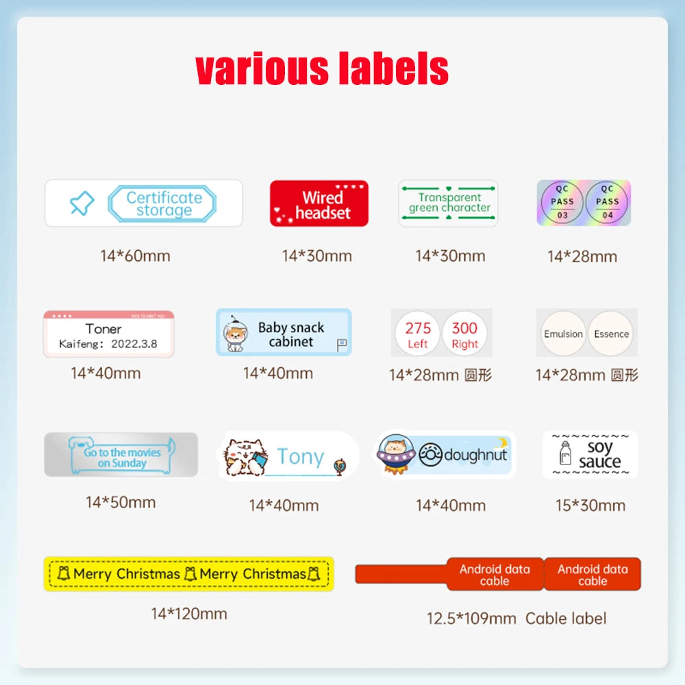Niimbot N1/B18 Thermal Transfer Label Printer Label Maker with Black Ribbon Paper Tag Sticker for Home Office Jewelry Garden