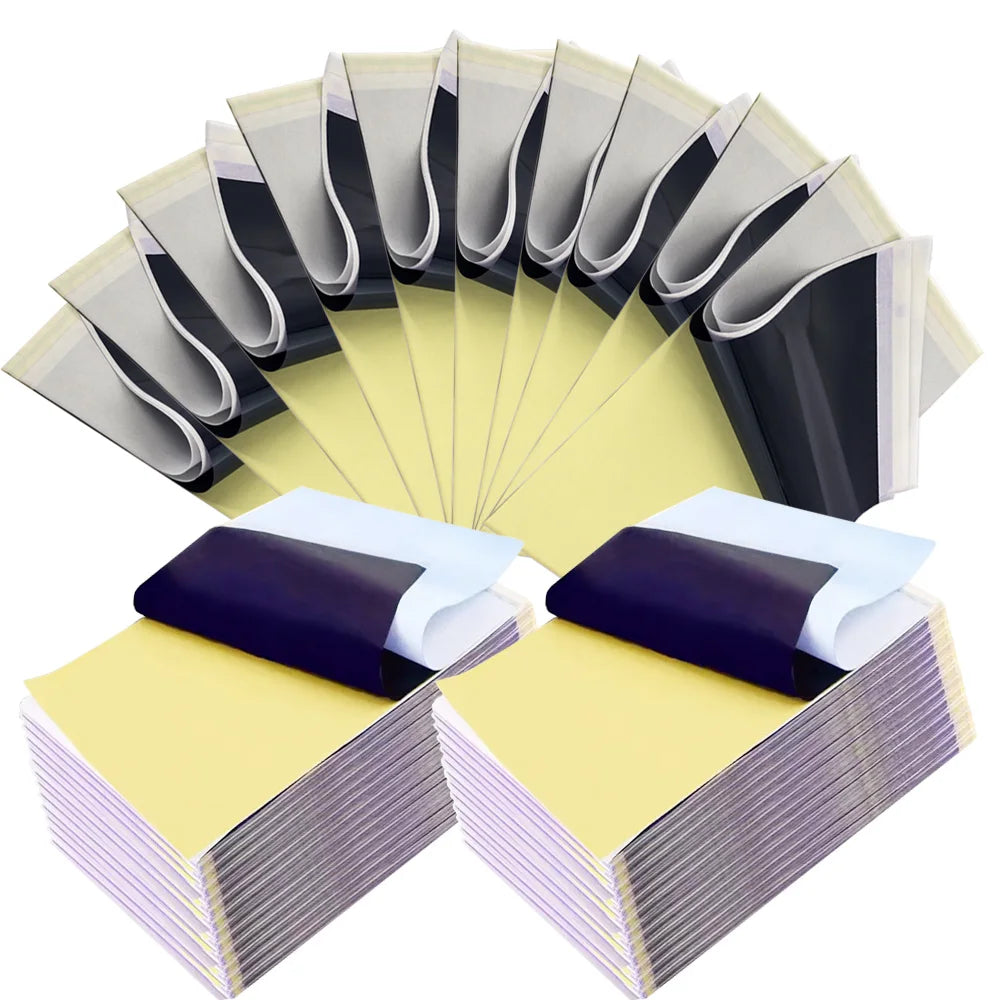 100/50/30/10/5pcs Tattoo Transfer Paper A4 Size Tattoo Stencil Paper Carbon Thermal Copy Paper for Tattoo Transfer Machine