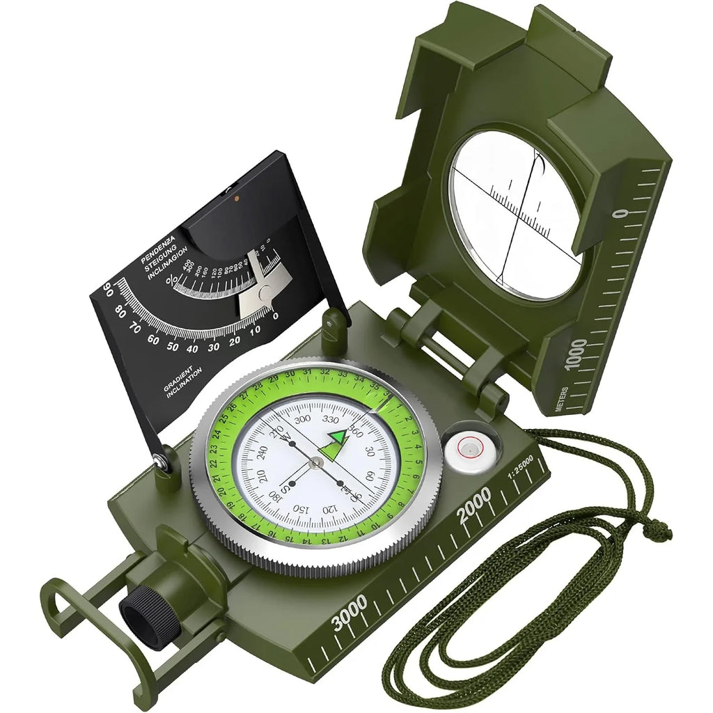 Proster IP65 Compass - Lensatic Sighting, with Clinometer & Carry Bag for Camping, Hiking, Geology