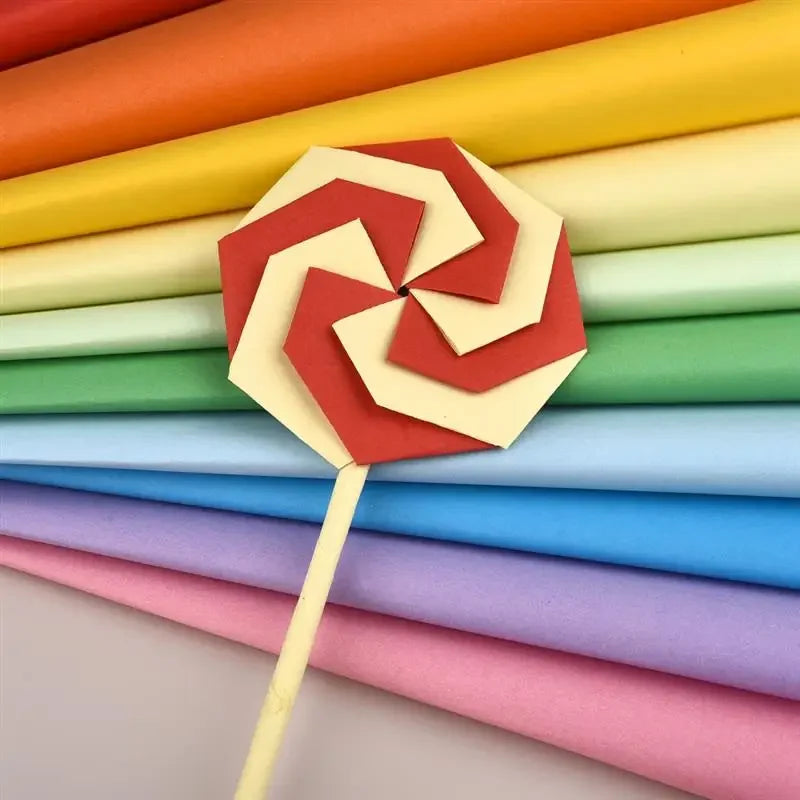 100Pcs Cardstock Paper Double Sided Folding Origami Paper Square Paper Crane Craft DIY Wish Paper Art Material Jewelry Tools ﻿