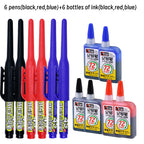 Lot 45mm Waterproof Long Head Nib Deep Hole Markers Pen Tile Carpenter Pen Multi-purpose for Woodworking Black/Blue/Red Ink