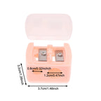 1pc Eyebrow Eyeliner Pencil Cutting Variety Pen Sharpening Double Hole Makeup Pencil Sharpener Stationery Knife School Supplies