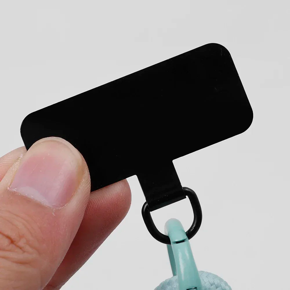 3/2/1Pcs Stainless Steel Hanging Clip Anti-Lost Metal Phone Lanyard Tether Tab Card Ultra Thin Cell Phone Sling Piece Patch