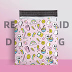 100PCS Poly Mailer Adhesive Envelope Courier Print Bag DIY Lady Panties Dress T-shirt Wedding Xmas Gift Box Packaging Pouches