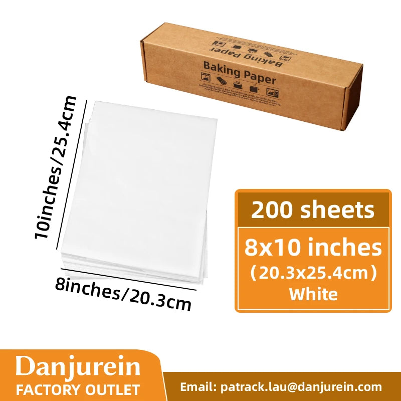 Parchment Paper Baking Paper Non-Stick Precut Square 4” to 12” Baking Sheets Oven Grilling Air Fryer Steaming Bread Cake Cookie