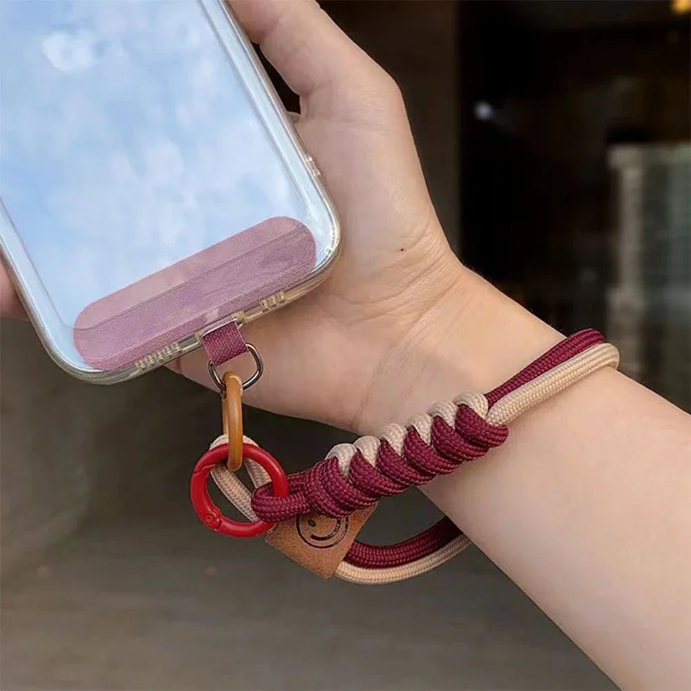 Universal Collision Color Woven Phone Straps Short Handheld Pendant Anti Fall Versatile Wristband Mobile Phone Hanging Rope