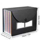 Expanding File Folder 13/25 Pockets Accordion File Organizer/Portable Expandable Plastic Filing Box, Accordion Bill/Paper