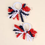 2Pcs Trendy Firework Hair Ties Rainbow Curly Ribbon Elastic Rubber Bands For Girls Kids Cute Hair Ropes Daily Hair Accessories