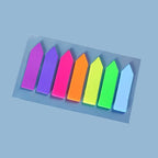 Color Fluorescence Sticky Notes Set Memo Pad Bookmarks Banners Transparent Sticky Notes School Office Stationery