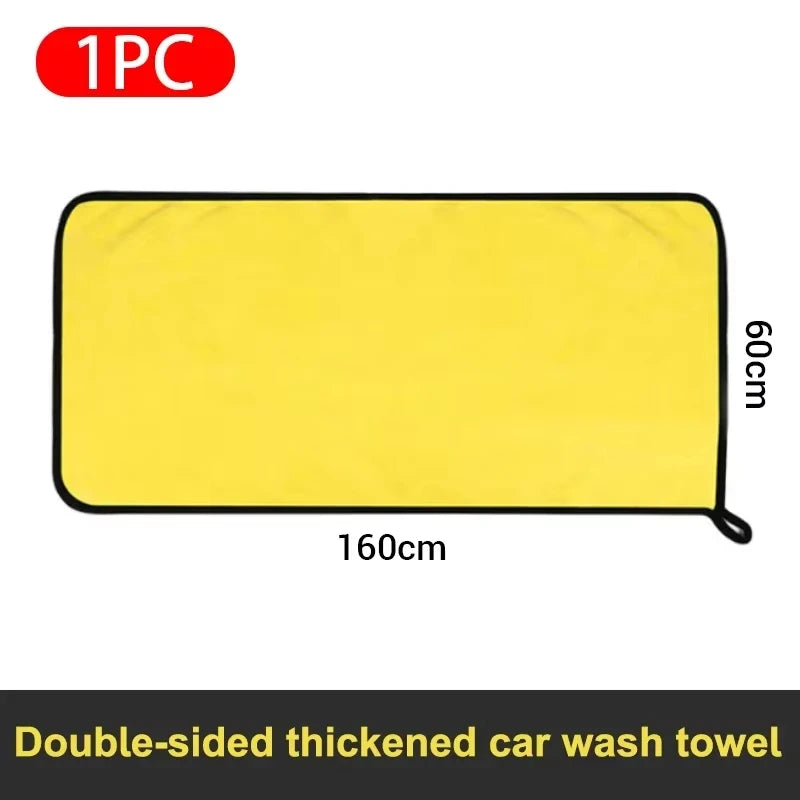 Car Microfiber Cleaning Towels Thicken Double Layer Soft Drying Cloth Towel Car Care Detailing Towel Wash Rags