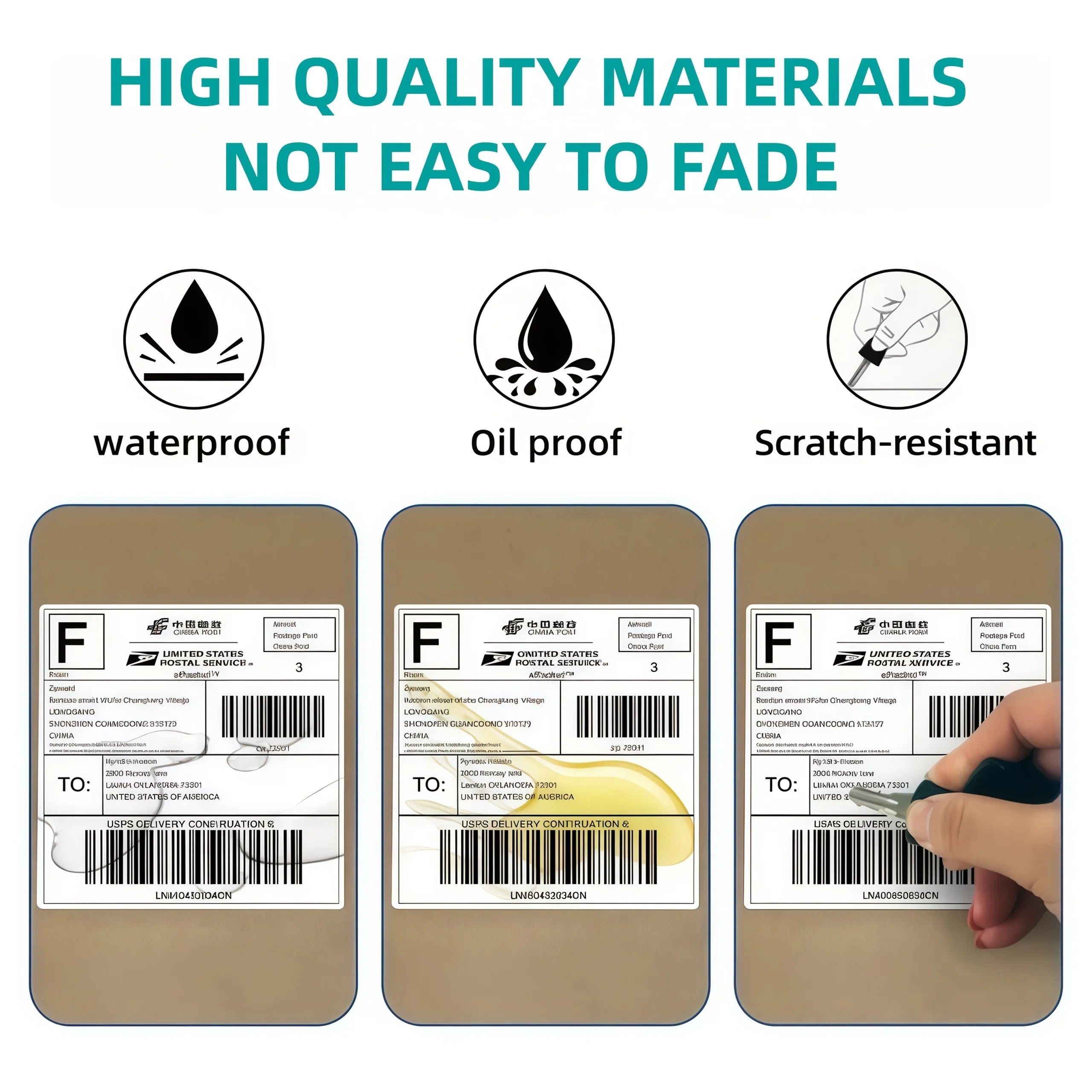 Strong Adhesive Easy Tear 4x6 Direct Thermal Shipping Labels 350/500 Pcs Fit All Thermal Printers Online Seller Logistics