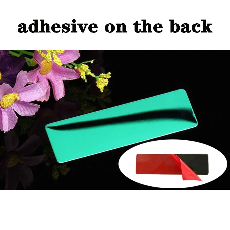10pcs Laser Engraving Name Badge Holder Round Corner Gold Color Stainless Steel Badge Blank Material 70x20mm