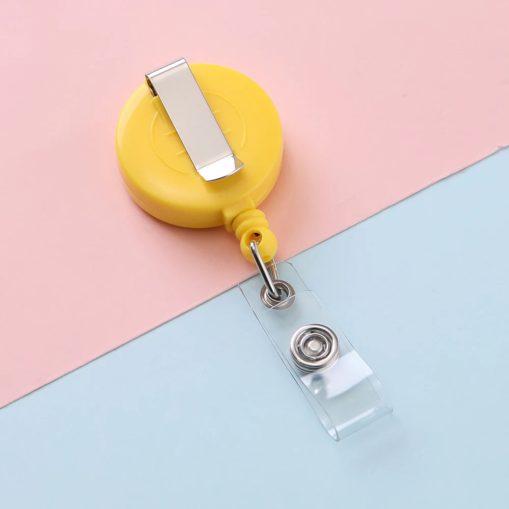 Retractable Steel Cord Pull Reel Keychains Spring Buckle Clasp Wire Rope Key Ring Recoil ID Card Holder Key Chain Multiple Tools