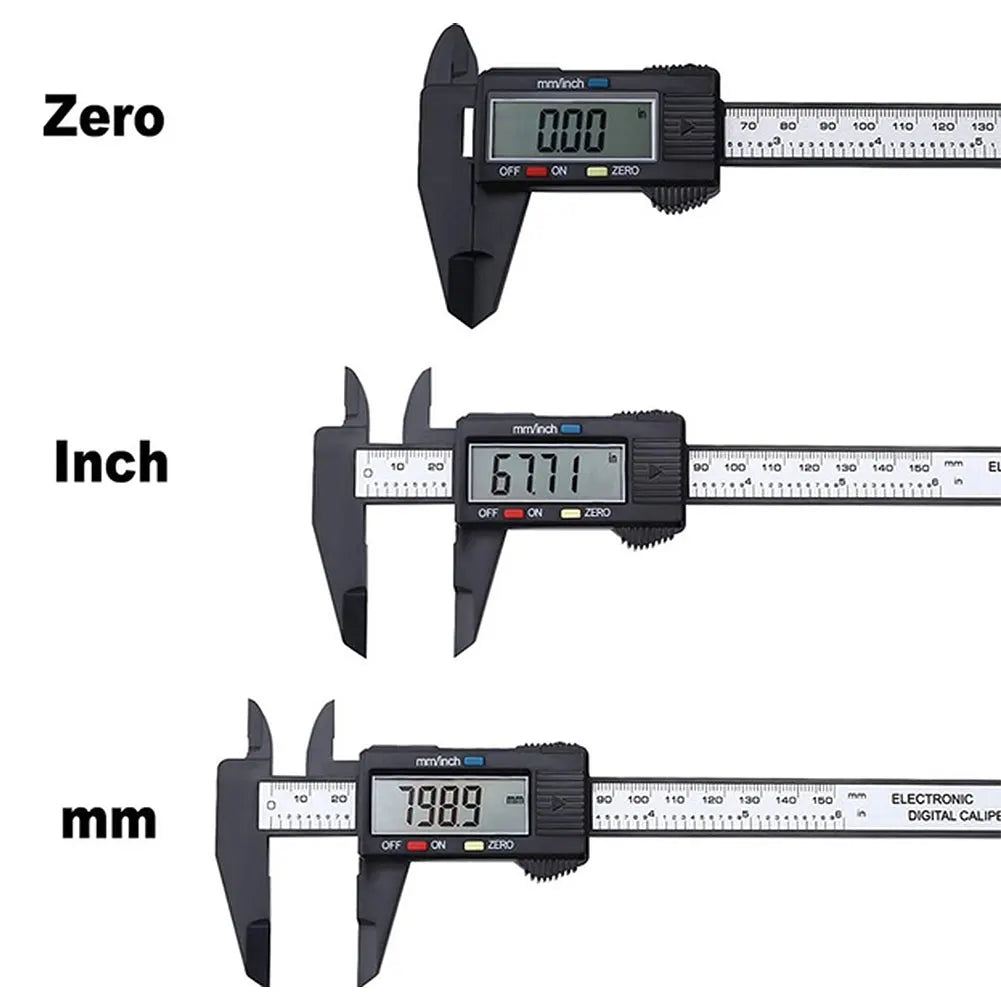 150mm 100mm Electronic Digital Caliper Carbon Fiber Dial Vernier Caliper Gauge Micrometer Measuring Tool Digital Ruler