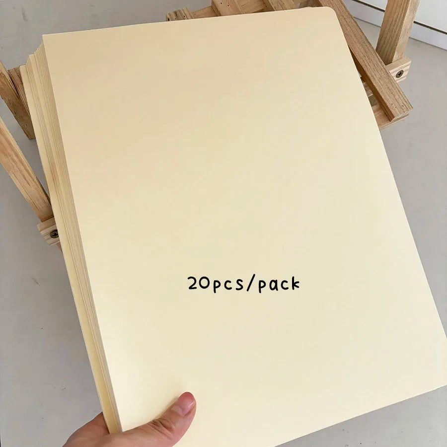 SKYSONIC 5pcs/10pcs/20pcs A4 Manila File Folders, Great For Organizer And Easy Files Storage,Khaki Folder Papers