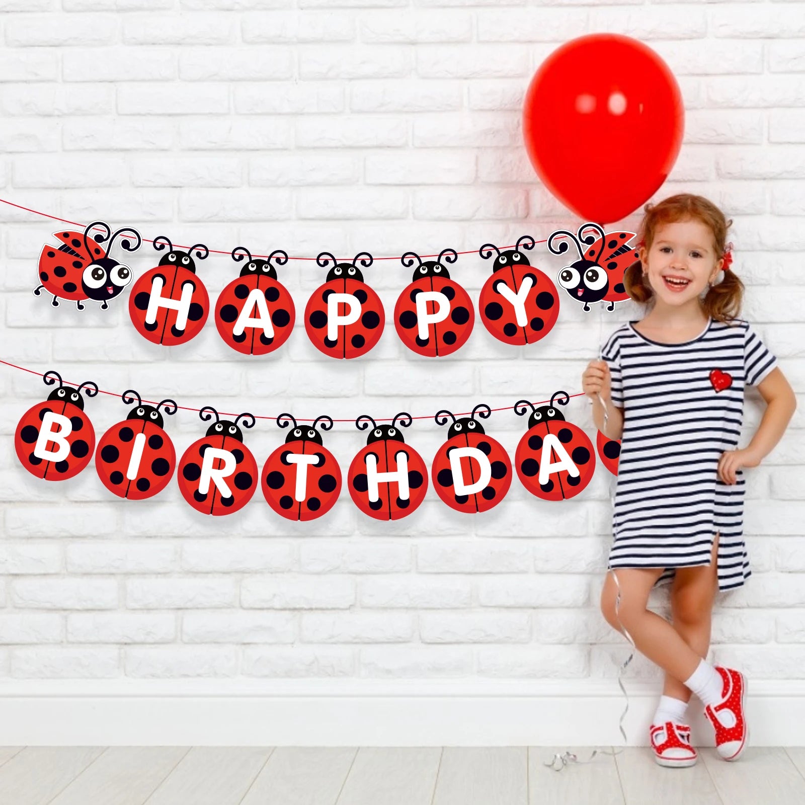 Insect Ladybug Party Disposable Tableware Sets Kids Birthday Plates Cups Napkins For Baby Shower Party Dinnerware Decoration