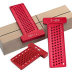 Aluminum Alloy Carpentry T Square Ruler 100mm 4 Inch with Clear Metric and Inch Graduations for Accurate Layout