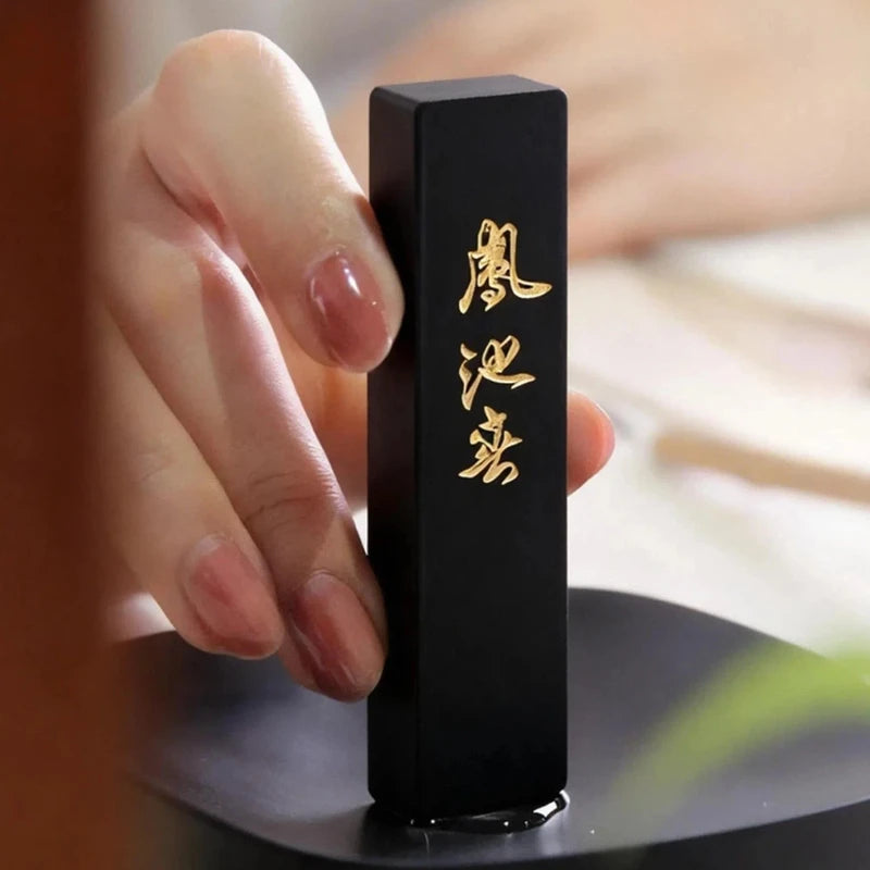Pine Soot Solid Ink Stick Chinese Traditional Sumi Ink Stick Handmade Ink Block Stick for Calligraphy Painting Practice Art Tool