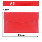 A6 A5 A4 Leather File Folder Data Package Document Bag Fashion Briefcase Data Contract Bill File Bag School Office Supplies