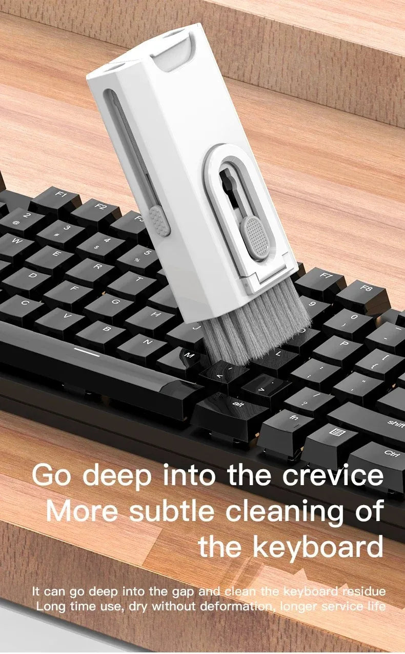8 in 1 Computer Keyboard Cleaner Kit Brush for Airpods Headset Phone Earphones Cleaning Tool with Keycap Puller