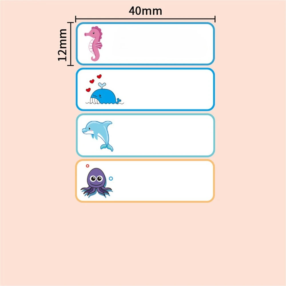 150pcs Waterproof Blank Self Adhesive Assorted Stickers Removable 12x40mm Label Stickers Name Tag Bottle File Document