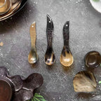 14-21cm Kitchen Water Buffalo Horn Spoon Exquisite Western Cuisine Spoon Creative Dessert Spoon Long Handled Spoon Horn Products