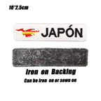 Custom Spain Name Tags Army Blood Number ID Embroidered Patches with Iron on Hook Backing