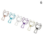 6PCs/Set Hollowed Out Design Metal Binder Clip Long Tail Office Hand Book Folder Paper Organizer Stationery Fish