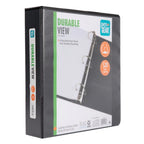3-Ring Heavy Duty Durable View Binder with 2 D-Rings for School Office or Home Use Black Binder with Clear Front Cover Pocket for Customization Premium Quality Long Lasting Binder for Organizing Papers Documents and