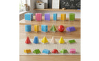 24 Pieces Geometry Teaching Model Kit Transparent Geometric Shapes with Storage Box Geometry Manipulatives Clear for Teachers