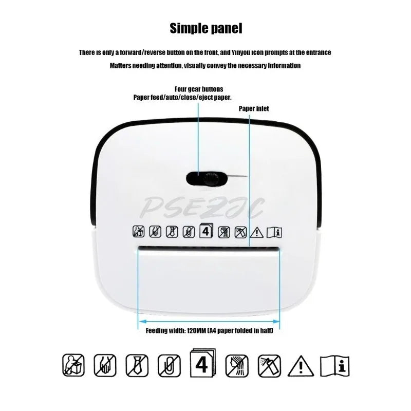 Small Electric Office Automatic Confidential Shredder for Household and Confidential Documents Shredder