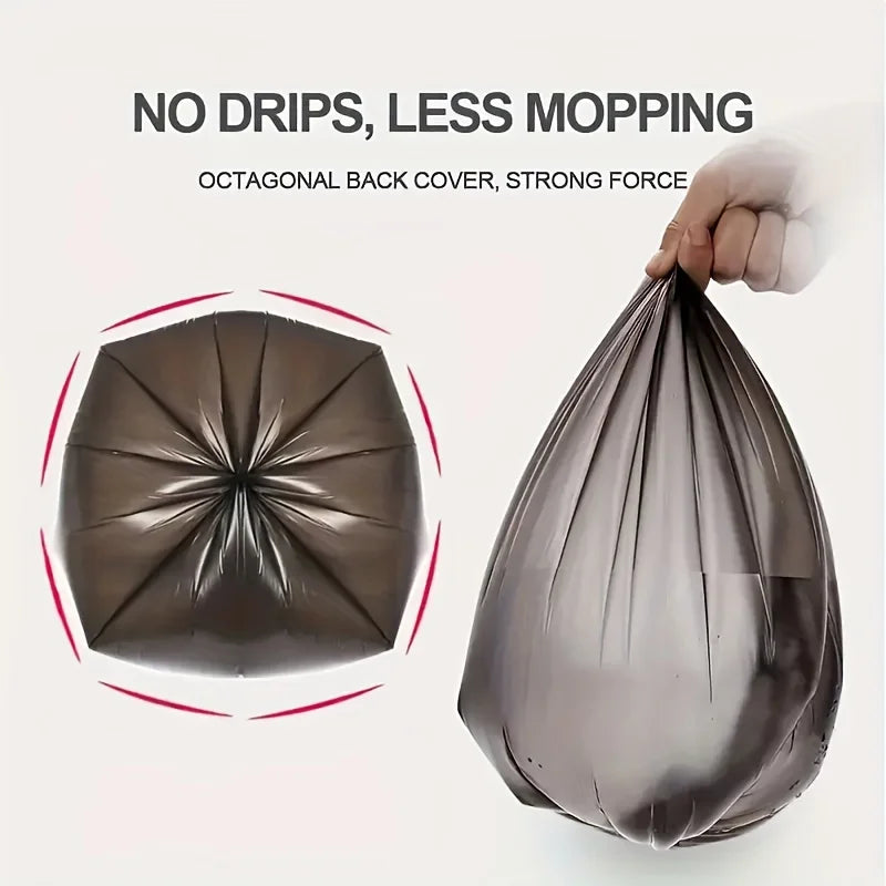 3 Rolls 60pcs Upgraded Durable Black Household Trash Bags, Multi-Purpose Trash Bags Black for Privacy Trash Bags for Privacy
