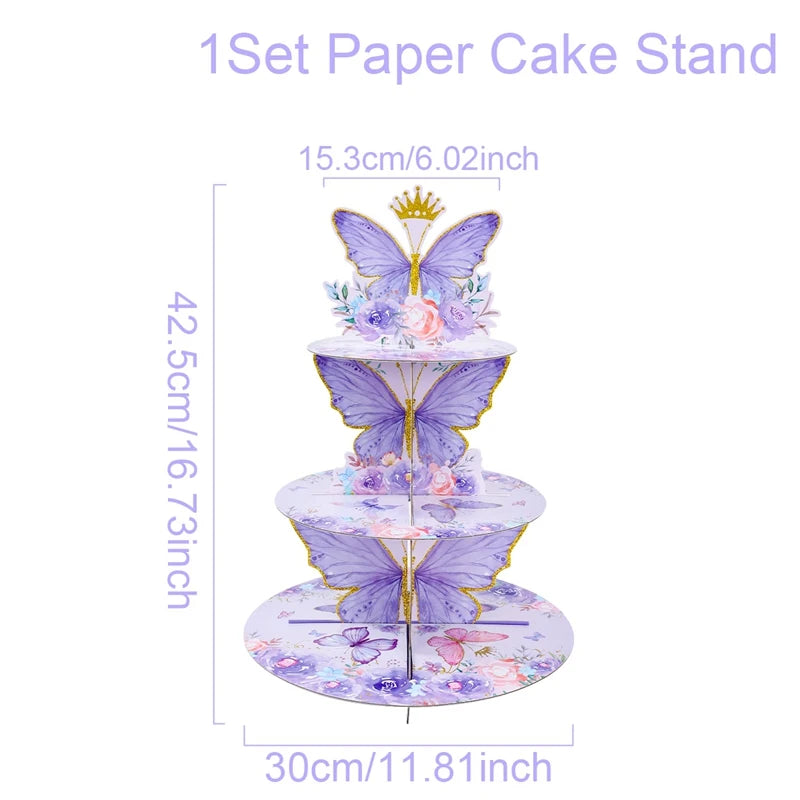 Butterfly Birthday Party Decoration  Butterfly Party Disposable Tableware Paper Cup Plate Birthday  Party
