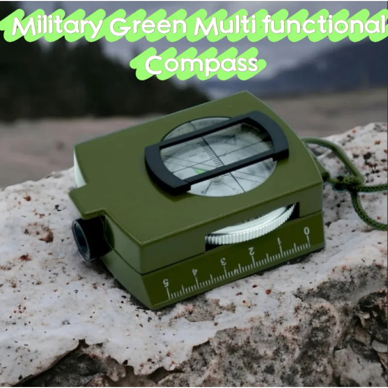 High Precision Compass Professional Outdoor Camping Multifunctional Military Green Precise Geological Tactical Compass
