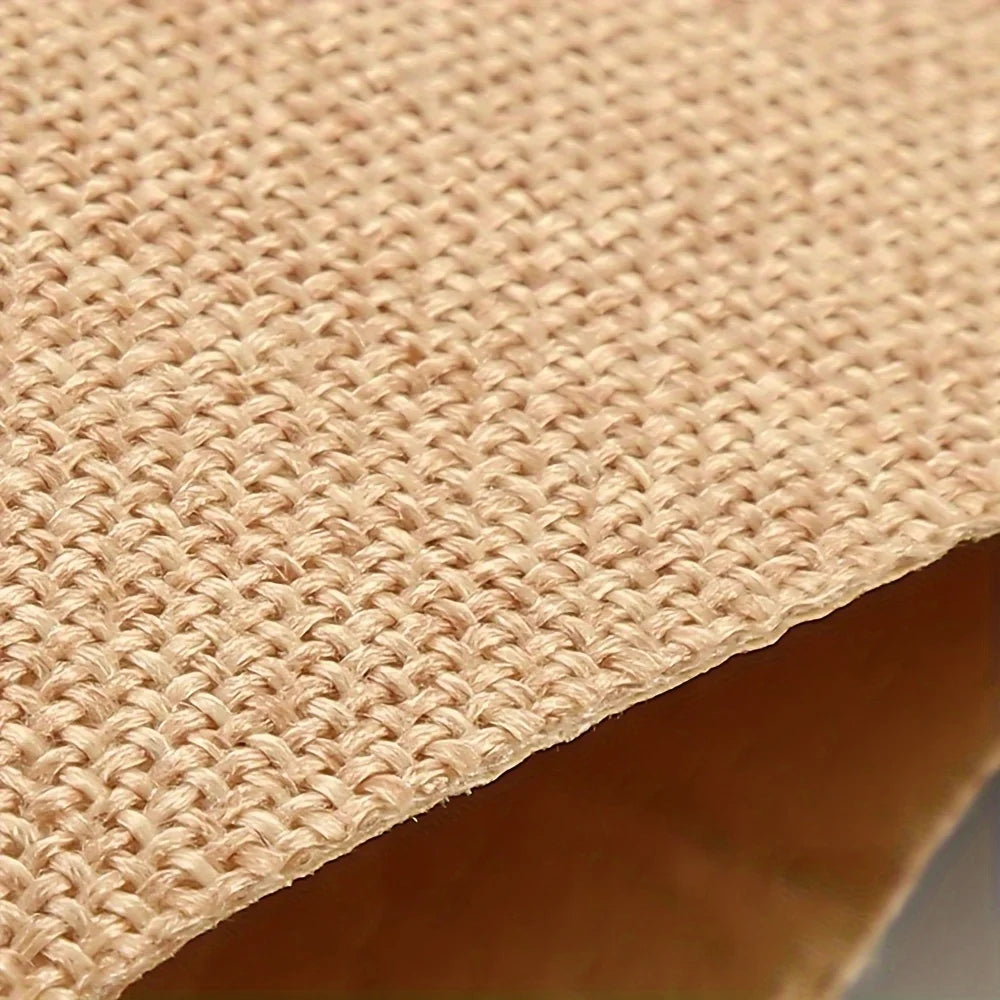 Self-Adhesive Duty Burlap Paper Roll - Multi-Purpose Craft Material for Gift Boxes, Photo Frames, Furniture Decor