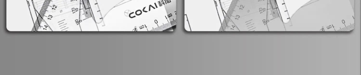 2Pcs/Set Multifunctional Triangle Ruler 30/45 Degree Measurement Angle Isosceles Triangle Ruler Geometry Students Drafting Tool