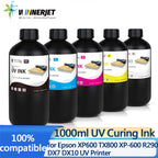 LED UV Ink 1000ml UV Ink For Epson 1390 R1800 R1900 TX800 4800 7880 9880 DX5 DX7 UV Flatbed Printer Universal UV Curing Ink