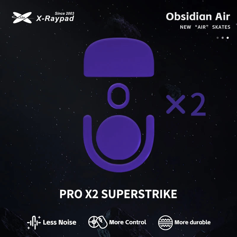 X-Raypad Obsidian Air Mouse Skates All Series – Quiet & Control