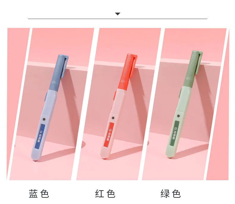 Creative Handbook Utility Knife Portable Paper Cutter Office Stationery Pen Shape Dual-purpose Small Scissors