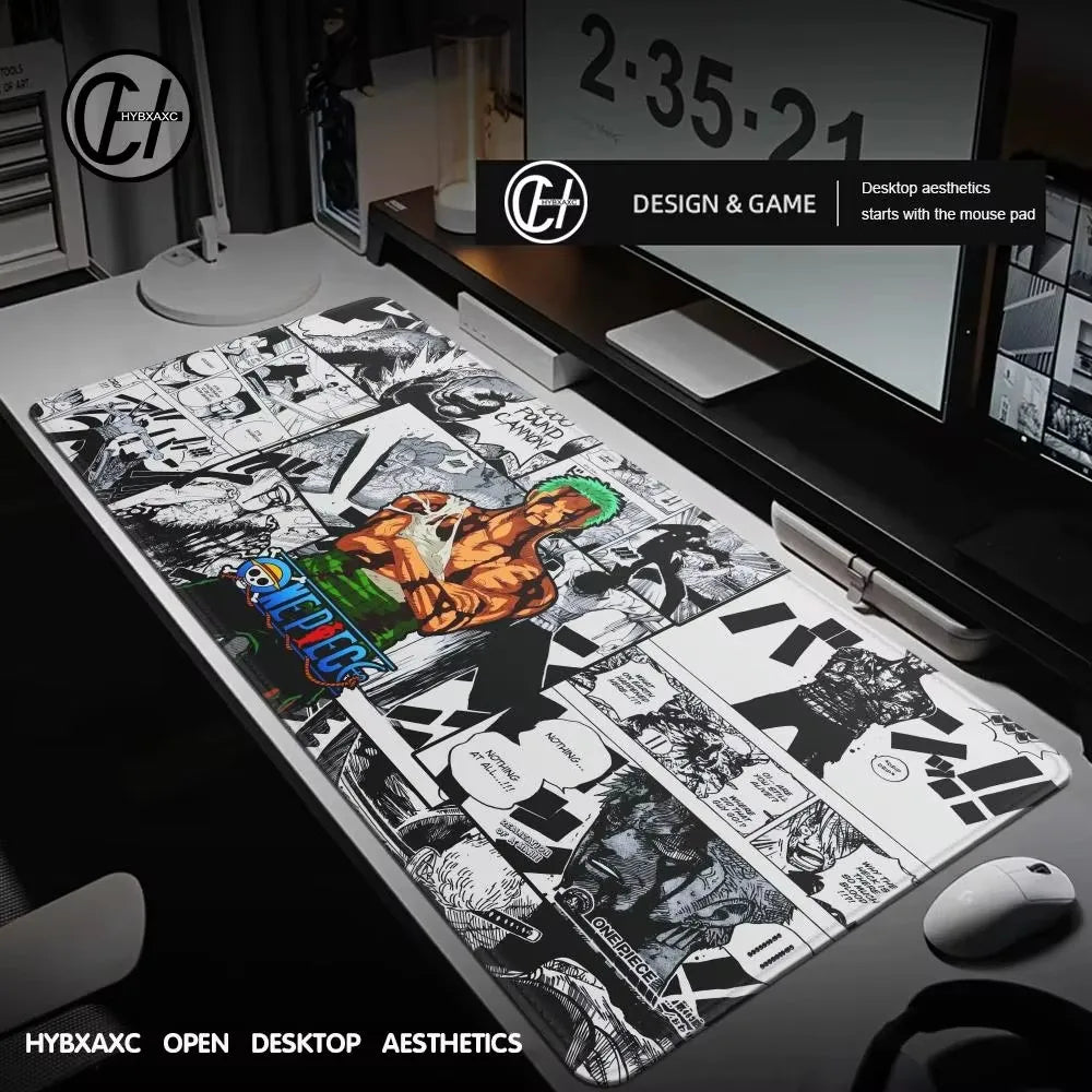 R-Roronoa Zoro Mouse pad Large game Accessories Desk Mat Xxl Gamer Keyboard Mousepad Anime O-One PieceS Mousepad 900x 400mm