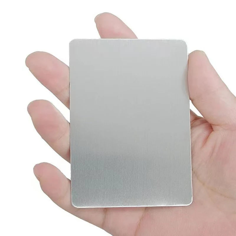 50/100 Pcs Laser Engraving Blanks Aluminum Sheet Laser Engraving Business Card Multipurpose DIY Gift Cards 86 X 54 X 0.2 mm