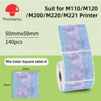 Phomemo Label For M110/M220/M221 Mini Printer Portable Thermal Label Stickers Self-Adhesive Waterproof Label Maker Sticker New
