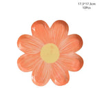 Disposable Daisy Paper Plate Flower Meal Plate Picnic Cake Plates Birthday Theme Party Decoration