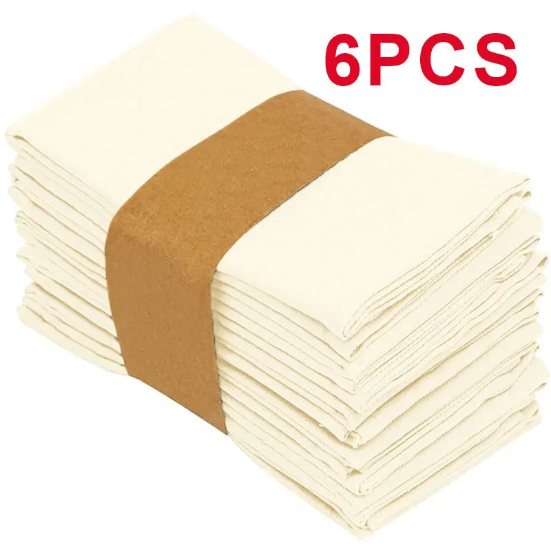 Plain Colour Napkins Durable Polyester Thicken Placemat Reusable for Kitchen Dining  Wedding Decoration