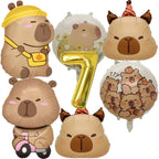 Birthday Decoration Capybara Birthday Invitation Card Cup Tablecloth Plate Napkin Poster Baby Shower Birthday Girl Party Favors