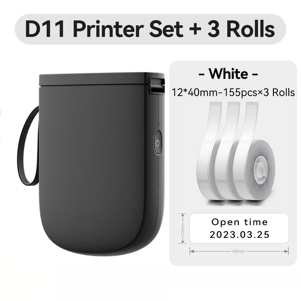 Niimbot D11 Mini Printer Wireless Phone Pocket Thermal Label Maker USB Rechargeable Inkless DIY Name Price Tag Sticker Machine